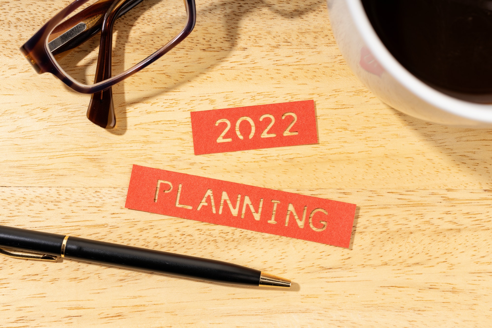 New year 2022 planning concept